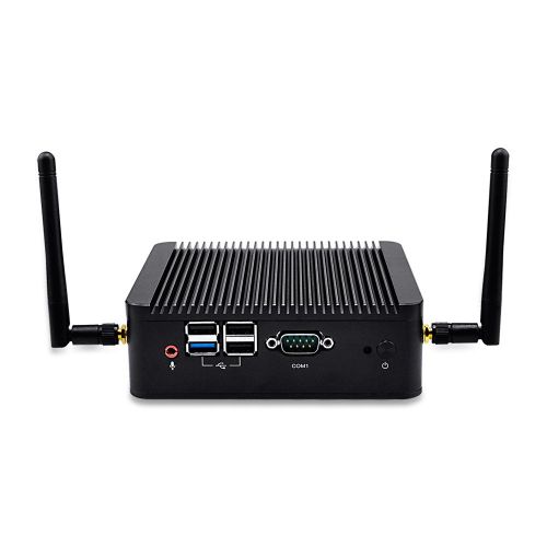  Qotom 2.41 GHz Quad Core CPU Fanless Computer 500GB HDD 8GB Ram 300M Wifi Celeron J1900 VGA 2 Ethernet Port