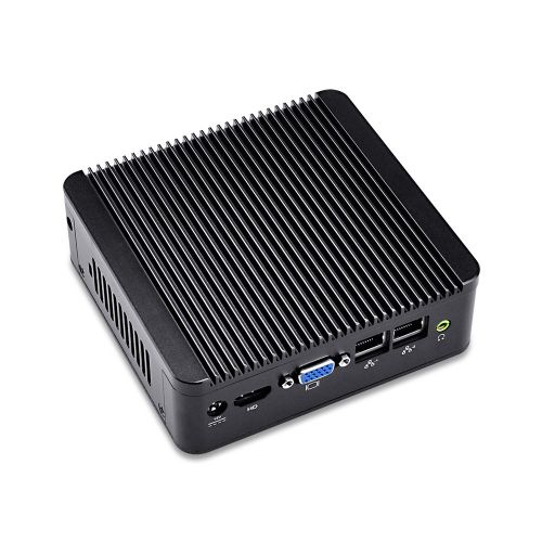  Qotom 2.41 GHz Quad Core CPU Fanless Computer 500GB HDD 8GB Ram 300M Wifi Celeron J1900 VGA 2 Ethernet Port