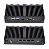 VPN Firewall Qotom-Q350G4Y Intel Core I5-4300Y 3M Cache,Up to 2.3Ghz AES-NI, 8Gb Ddr3 Ram 256Gb Ssd, 4 Nics,Com Ports,Pfsense,Firewall,Cent Os Etc