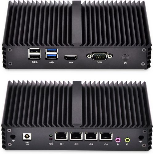  Personal Firewall Qotom-Q350G4Y Intel Core I5 Processor 4300Y Haswell 11.5W AES-NI, 4Gb Ddr3 Ram 32Gb Ssd WiFi, Fanless Aluminium Alloy,4 LAN,Dc 12V,Windows Os Linux Pfsense