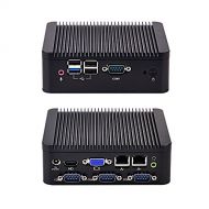 Qotom New J1800 Dual core Mini pc Q180P 4G ram 500G HDD 300M WiFi celeron J1800 Four Serial Ports Dual LAN Ports Support win7 / Linux / win8 New Computer