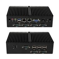 Qotom Media Pc Q190X Intel Baytrail J1900 Quad Core,2.00Ghz 8Gb Ddr3 Ram 256Gb Ssd, Multiple Serial Port,Dual LAN,Dual Display,7X24 Mini Pos Ipc