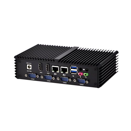  6 COM Dual LAN Dual-core Mini pcs Celeron Processor 3215U 2M Cache, 1.70 GHz, Broadwell 2G ram 32G SSD Qotom-310P Computer Support WIN10WIN7, Linux Ubuntu