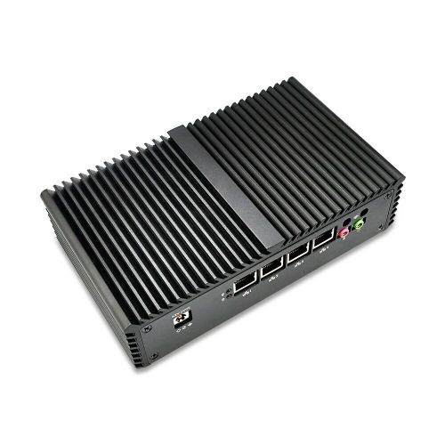  Very hot Mini pc Qotom-Q310G4 4G ram 64G SSD 1080P Fanless DC 12V Low Heat Low Power Mini Linux pc 4Lan Ports Firewall