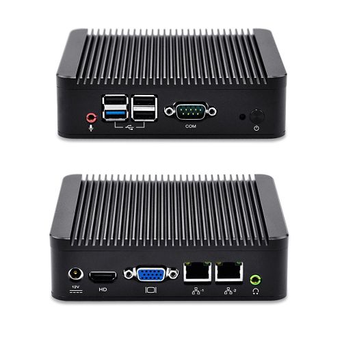  Qotom Dual LAN Mini pc Qotom-Q190S-S01 Intel celeron J1900 2G ram 64G SSD 300M WiFi 4usb2.0 1 Serial Port X86 1080P Blu-ray nettop pc