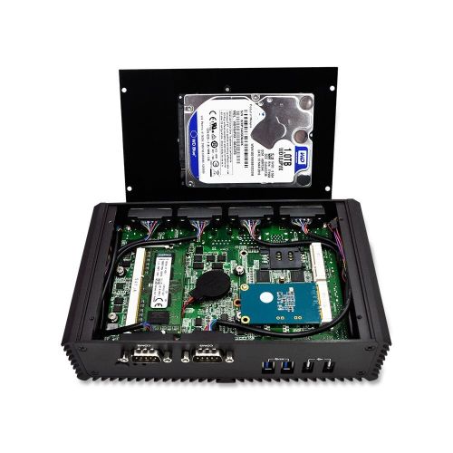  Qotom QOTOM-Q310P 6 RS232 mini linux embedded industrial PC 8G RAM,128G SSD, WIFI Fanless