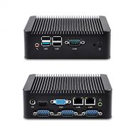 Qotom QOTOM-Q190P Slimmest Ultra low power mini pc J1900 4 RS232 2 LAN Quad core 4G/1T