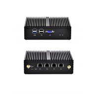 Qotom QOTOM-Q190G4N-S08 4 Intel gigabit lan home router mini pc(8G RAM,500G HDD,NO WIFI)fanless 1080P