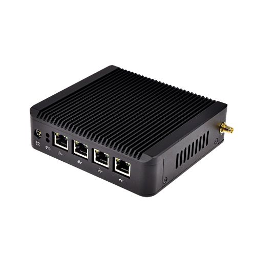  Qotom-Q190G4U-S01 Mini PC Fanless Quad Core Intel J1900 Support Pfsense as Router Firewall Small Desktop (8G RAM + 128G SSD + 150M WiFi)