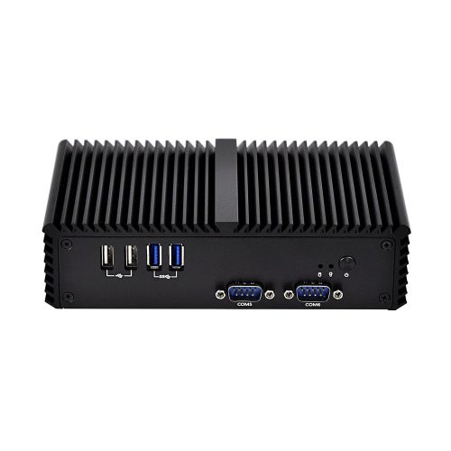  Qotom Low power consumption I5-4200Y Industrial Mini pc with 6 Com port Dual RJ45 Fanless (2G RAM,256G SSD, WIFI)