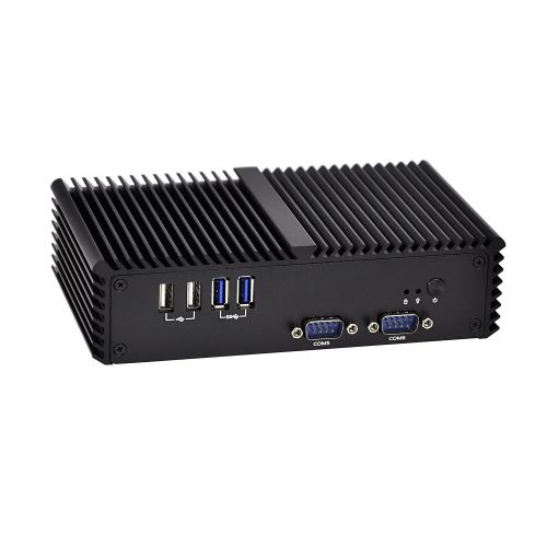  Qotom Low power consumption I5-4200Y Industrial Mini pc with 6 Com port Dual RJ45 Fanless (2G RAM,256G SSD, WIFI)