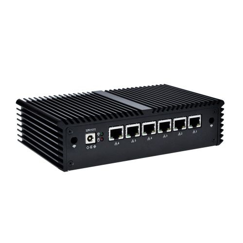  Qotom-Q515G6-S05 Industrial Mini PC 6 Gigabit Ethernet LAN NIC Support AES-NI Pfsense Router Intel Celeron 3865U (8G DDR4 RAM + 64G MSATA SSD)