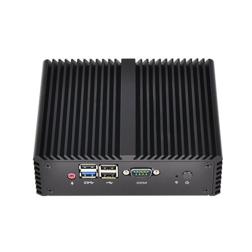  Qotom-Q190S-S08 Quad Core Mini PC J1900 with 2 LAN Port Baytrail Fanless Thin PC Windows 7 Firewall Router X86 (8G DDR3L RAM + 128G MSATA SSD + 300M WiFi)