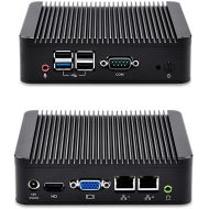 2015 qotom mini pc 100% original Qotom-Q190S 4G ram 32G SSD celeron J1900 dual nic 4usb 1com OpenElec media player