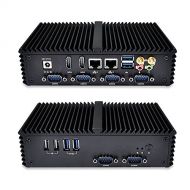 Qotom-Q350P Mini PC Core i5 Support AES-NI Intel Windows 64Bit Linux Fanless Computer (8G RAM + 256G SSD + 300M WiFi)