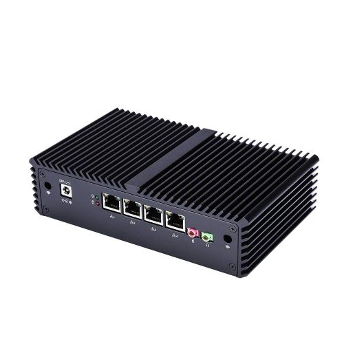  Qotom-Q355G4 Fanless Mini PC Firewall with 4 Ethernet LAN Support AES-NI Running pfSense Intel Core i5 5200U Computer (2G RAM + 128G SSD + 300M WiFi)
