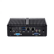 Qotom Nuc Mini Pc Q150P Intel Celeron J3160,Quad Core,Up to 2.24 Ghz,AES-NI 2Gb Ddr3 Ram 32Gb Ssd, 2 LAN,3 Display,1 Com,6 USB,Act As A LAN Or Wan Router