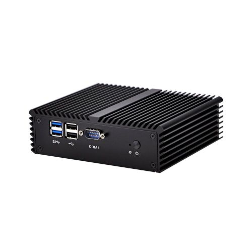  Qotom-Q410P-S08 Fanless Mini PC Desktop Computer Support Windows 10 with 2 Gigabit Ethernet LAN (8G RAM + 16G SSD + WiFi + Bluetooth)