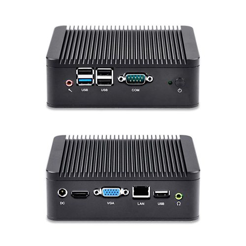  Qotom-Q190N-S02 Intel Celeron J1900 Mini PC Support Windows Linux Mini Fanless Computer PC (2G DDR3L RAM + 256G MSATA SSD + 300M WiFi)