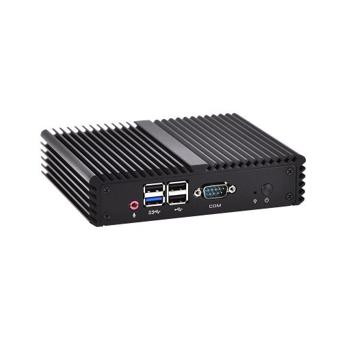  Qotom-Q190S-S07 Mini PC Computer Intel Celeron J1900 2.0GHz Dual LAN Industrial Thin Client No Fan Design Micro Support Windows Linux OS (2G DDR3L RAM + 16G MSATA SSD)