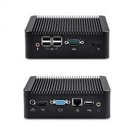 Qotom-Q220N-S02 Fan Mini PC Computer with Intel Core i5 Dual-Core Support Linux Windows XP Windows 7 Windows 8 Windows 10 Ubuntu Pfsense (8G RAM + 64G SSD + WiFi + BT)