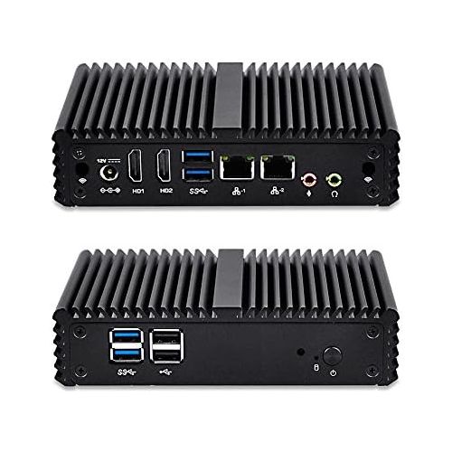  Qotom-Q150S-S07 Fanless Mini PC Intel Celeron J3160 Quad Core Support AES-NI Desktop Computer (2G RAM + 32G SSD)