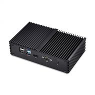 Qotom Industrial Fanless Mini PC 8G RAM 64G SSD, Intel nuc Core i5-4200U,1.6GHz 4 LAN Mini Computer Windows