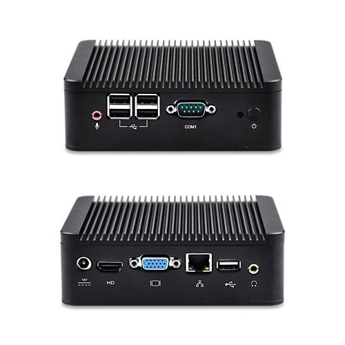  Qotom-Q220N-S02 Cooling Fan Mini PC Intel Core i5 3317U Dual Core with AES-NI Support Windows 10 Linux Pfsense Mini Computer HD Graphics 4000 Office Desktop (2G RAM + 16G SSD)