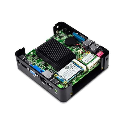  Qotom-Q190N-S02 Intel Celeron Bay Trail J1900 Mini PC Support Windows 7 Linux Quad Core Micro Desktop Computer Mini PC (2G DDR3L RAM + 16G MSATA SSD + 300M WiFi)