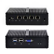 Qotom-Q190G4N-S08 Fanless Mini Computer Quad Core Intel J1900 CPU Support Pfsense as Router Firewall Mini PC (8G RAM + 64G SSD)