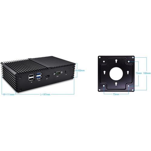  Qotom-Q350G4Y Tiny PC AES-NI Pfsense with Intel Dual Core Core i5-4200Y Fanless Mini Computer (2G RAM + 32G SSD + 300M WiFi + Bluetooth)