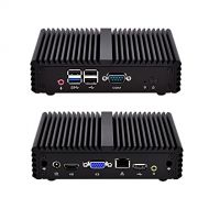 Qotom-Q190N-S07 Mini PC Windows Intel Celeron J1900 Quad Core Business Household Mini Computer PC Micro (2G DDR3L RAM + 16G MSATA SSD)