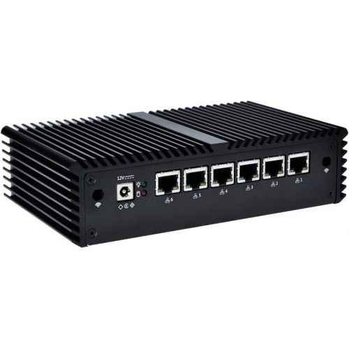  Qotom-Q535G6-S05 Mini PC Pfsense AES-Ni Intel Core i3 7100U Computer 6 LAN Firewall Router (4G DDR4 RAM + 500G SATA HDD)