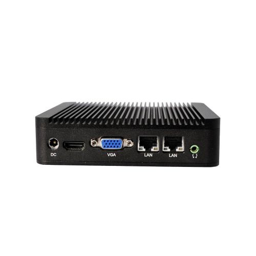  Qotom 2016 Cheap fanless mini pc with Barebone, quad core J1900 cpu dc 12v x86 desktop computer with 2 Ethernet