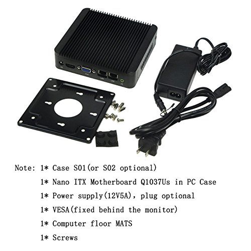  Qotom 2016 Cheap fanless mini pc with Barebone, quad core J1900 cpu dc 12v x86 desktop computer with 2 Ethernet