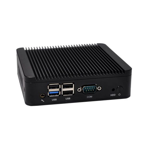  Qotom 2016 Cheap fanless mini pc with Barebone, quad core J1900 cpu dc 12v x86 desktop computer with 2 Ethernet