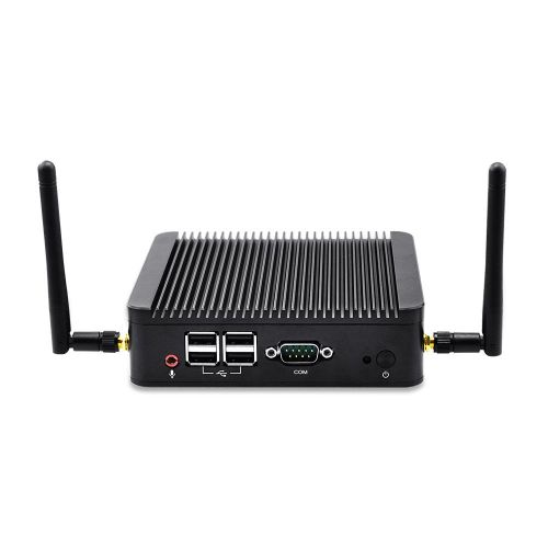  Qotom-Q220S-S01 Mini PC Core i5 AES-NI Support Pfsense as Router Firewall Fan 2 Ethernet LAN with Windows 7 Small Mini Computer (8G RAM + 32G SSD + WiFi + BT)