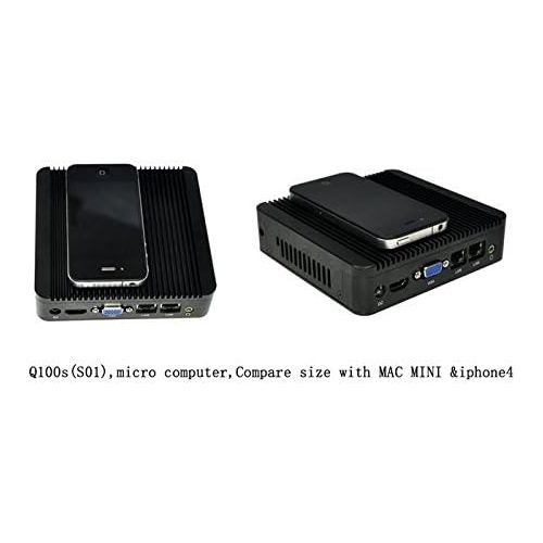  Qotom mini pc 2 ehternet 128gb Ssd 8gb Ram Wifi Htpc Computer with Intel J1800 Cpu gaming desktop pc