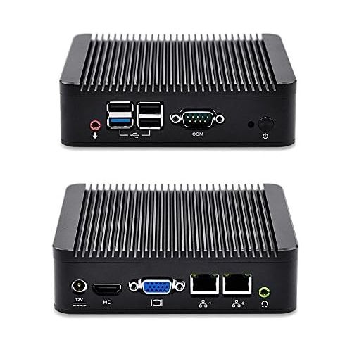  Qotom mini pc 2 ehternet 128gb Ssd 8gb Ram Wifi Htpc Computer with Intel J1800 Cpu gaming desktop pc