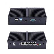 Qotom-Q375G4 Pfsense AES-NI Mini PC 4 LAN with Intel Core i7 5500U Support Windows Linux Ubuntu (2G RAM + 32G SSD + 300M WiFi)