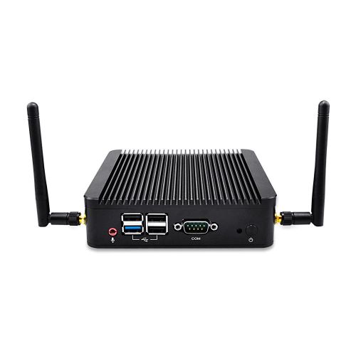  Qotom Mini PC Linux Ubuntu Computer QOTOM-Q190S Dual Gigabit Ethernet 8G Ram 128G mSata SSD 300M Wifi Quad Core J1900 CPU