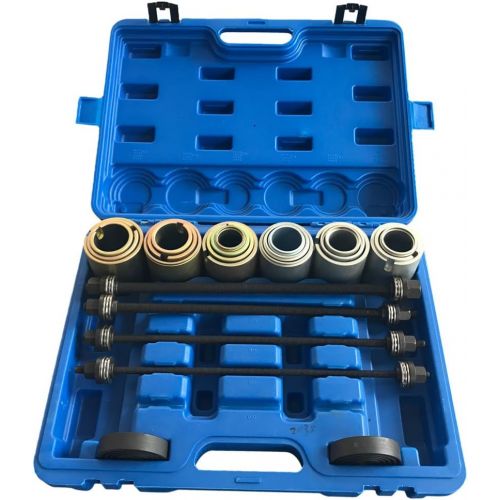  Qp-SUNROAD SUNROAD 27pcs Universal Press and Pull Sleeve Kit Bearing Seal Bush Removal Insertion Sleeve Tool Set w/Case