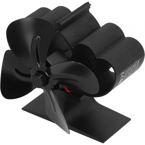  qposdr Heat Powered Stove Fan with 4 Blade Quiet Fireplace Wood Burning Eco Friendly Fan for Home Heat Circulation