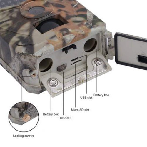  QqHAO HD Outdoor Game Hunting Camera Waterproof Sensor Wild Animal Trail Camera with Automatic Infrared Filter Maximum Night Vision Lighting About: 65 inches  20 Meters