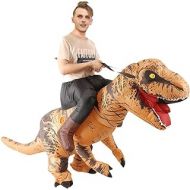 Qshine Inflatable Rider Costume Riding Me T-Rex Fancy Dress Funny Dinosaur Dragon Funny Suit Mount Adult