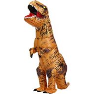 Qshine Adults T-Rex Inflatable Costume Fancy Dinosaur Suit Blow up Stegosaurus Jumpsuit Halloween Cosplay Costume