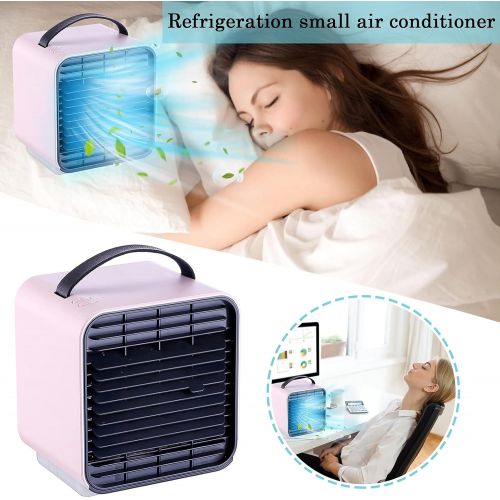  Qstars Usb Charging Air Purification Humidification Cooling Fan Mini Cooling Fan, Desktop Cooling Fan for Room, Home, Office, Dorm Sterilizer, Humidifier & Purifier