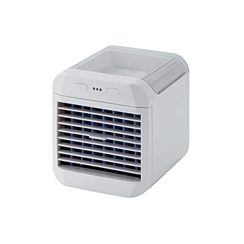  Qstars Portable Mini Air Cooler USB Small Air Cooler Ice Crystal Small Air Conditioner, Desktop Cooling Fan for Room, Home, Office, Dorm Sterilizer, Humidifier & Purifier