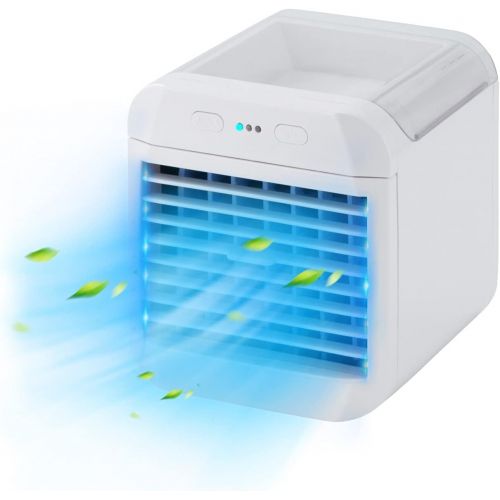  Qstars Portable Mini Air Cooler USB Small Air Cooler Ice Crystal Small Air Conditioner, Desktop Cooling Fan for Room, Home, Office, Dorm Sterilizer, Humidifier & Purifier