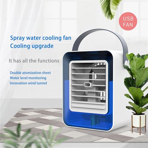  Qstars Portable Air Conditioner Personal Mini Evaporative Cooler, Cooling Fan Mini USB, Desktop Cooling Fan for Room, Home, Office, Dorm Sterilizer, Humidifier & Purifier